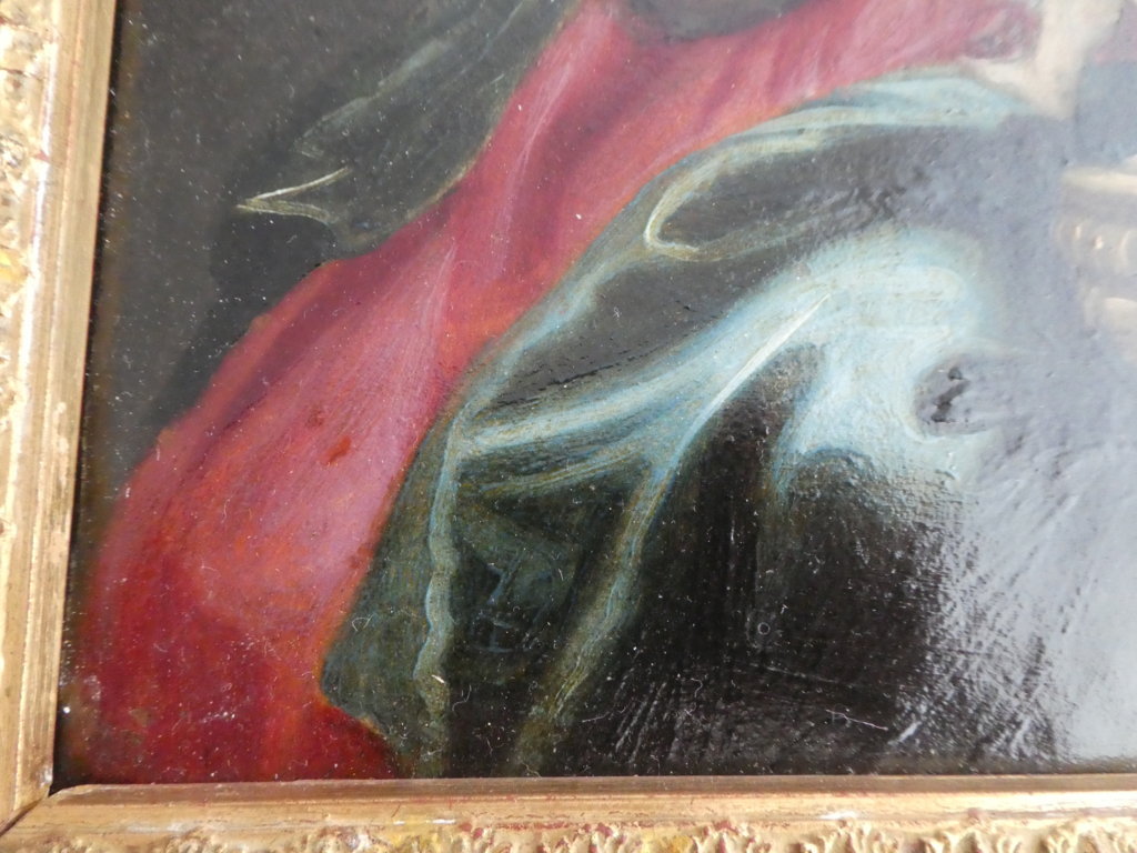 ANTICO QUADRO DIPINTO OLIO SU RAME FIAMMINGO EPOCA '600 XVII SEC